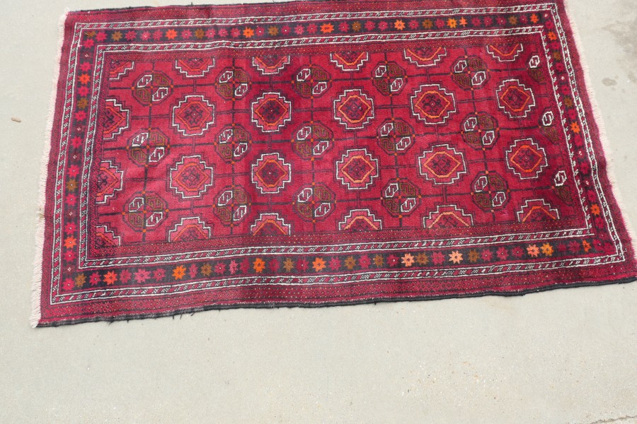 Vintage Traditional Pattern Wool Carpet Rug - Image 8