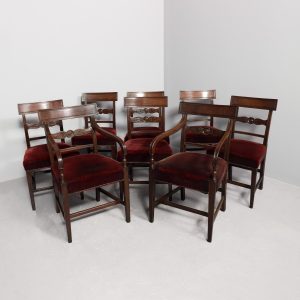 Set of 8 late George III Scottish Mahogany Chairs dining chairs Antique Chairs Set of 8 late George III Scottish Mahogany Chairs