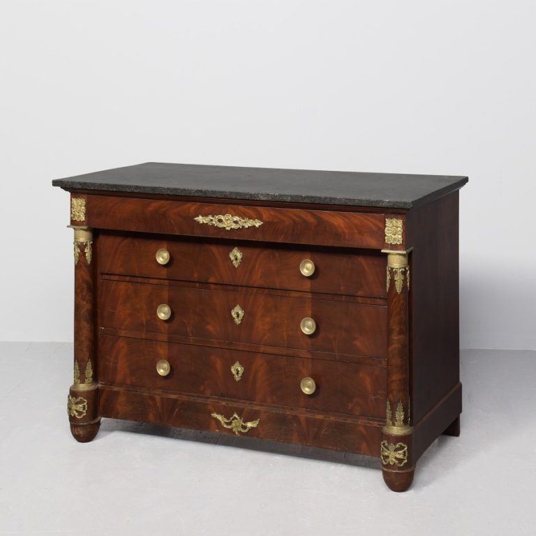French Empire Fossilised Top Commode
