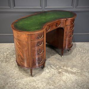 Edwardian Mahogany Kidney Shaped Desk