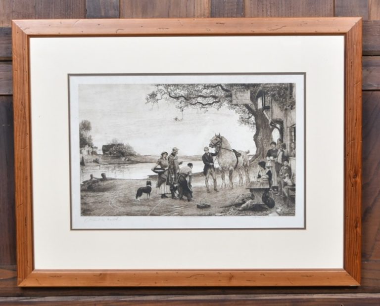 19th Century Rural Etching by Robert W. Macbeth SAI4255