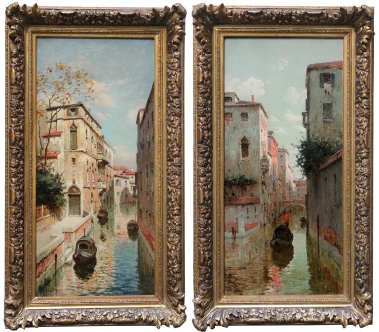 Antoine Bouvard (1870-1955) A pair of Venice views