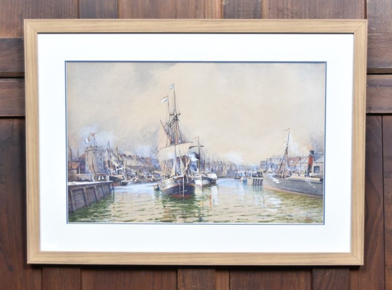 Water Colour By William Woolard, The Port of Leith SAI4307