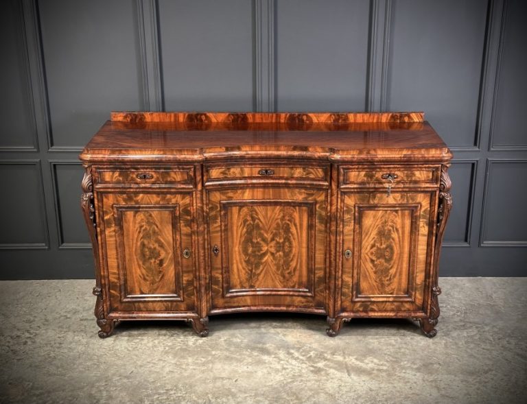 Flame Mahogany Biedermeier Sideboard