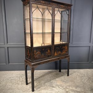Black Chinoiserie Display Cabinet