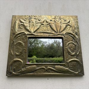 Arts & Crafts Brass Wall Mirror Arts & Crafts Antique Metals Arts & Crafts Brass Wall Mirror