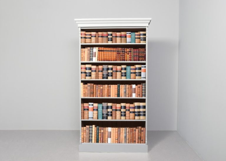 Large Painted Victorian Open Bookcase