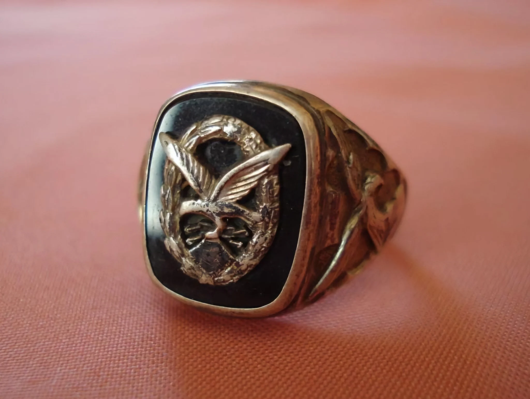 Luftwaffe Silver Ring – 835 Marked german Military & War Antiques 2 Luftwaffe Silver Ring – 835 Marked - Image 2