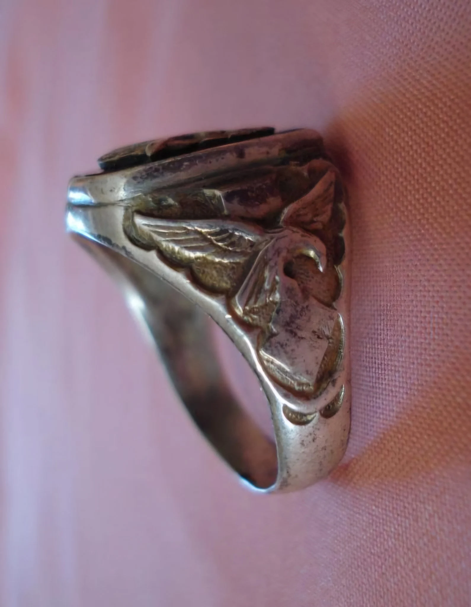Luftwaffe Silver Ring – 835 Marked german Military & War Antiques 3 Luftwaffe Silver Ring – 835 Marked - Image 3