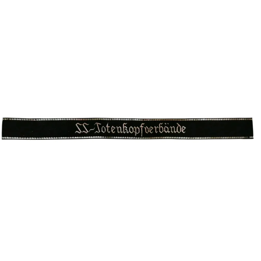 WW2 German SS-Totenkopfverbände Cuff Title & Ärmelband German ww2 Military & War Antiques WW2 German SS-Totenkopfverbände Cuff Title & Ärmelband