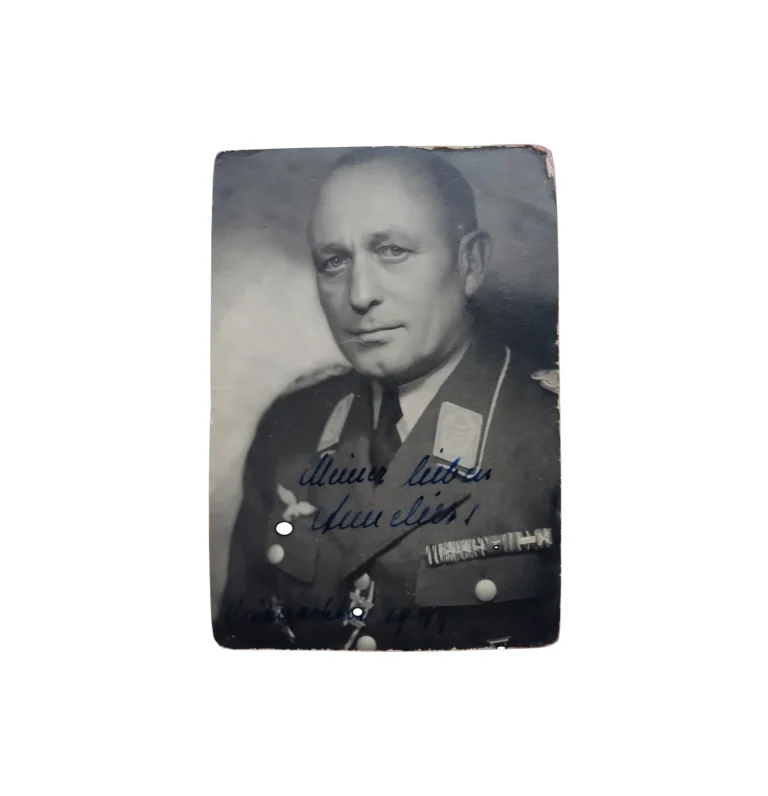 WW2 German Signed Portrait of Luftwaffe Generalmajor Franz Kieslich