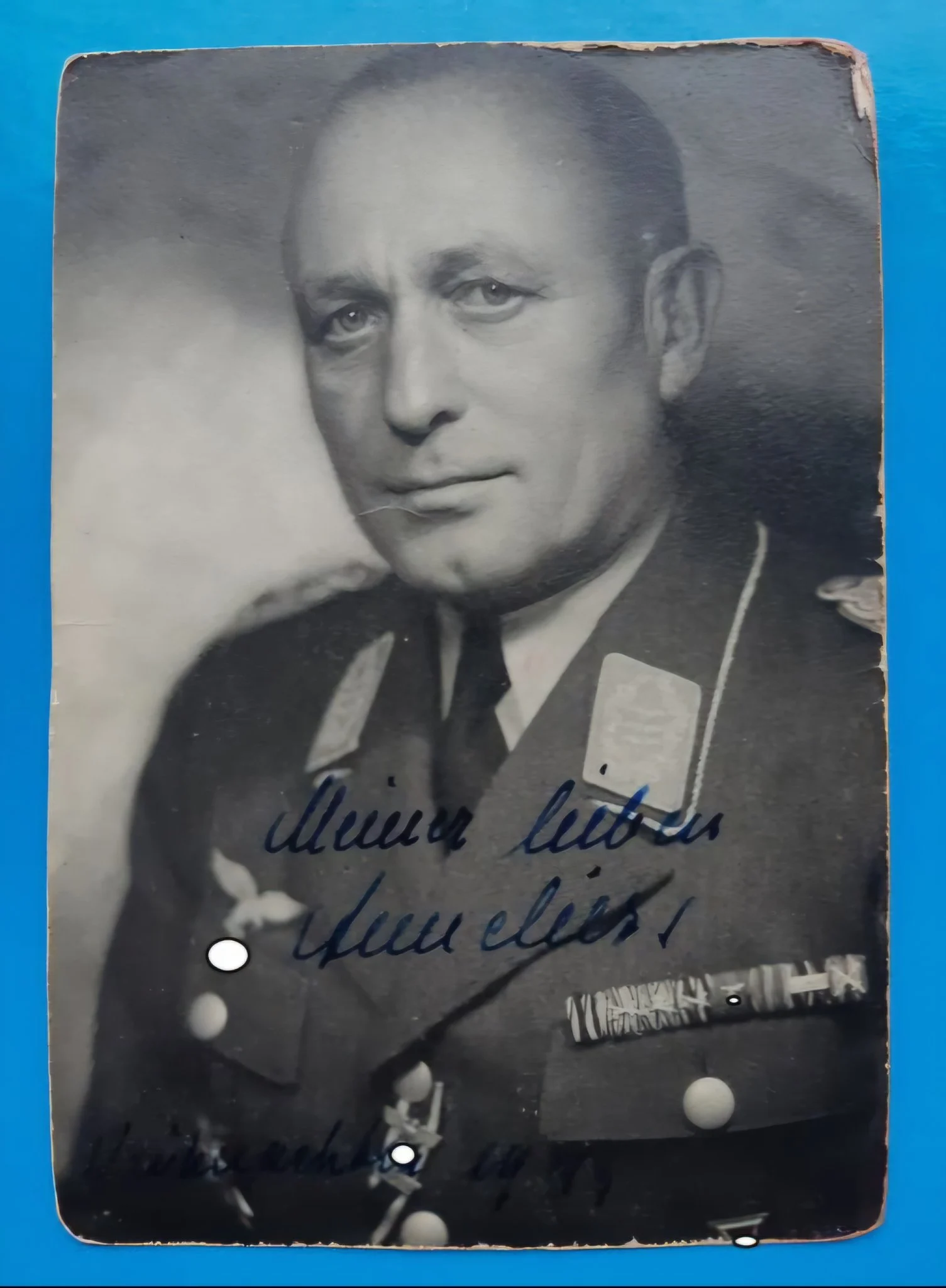 WW2 German Signed Portrait of Luftwaffe Generalmajor Franz Kieslich German ww2 Military & War Antiques 2 WW2 German Signed Portrait of Luftwaffe Generalmajor Franz Kieslich - Image 2