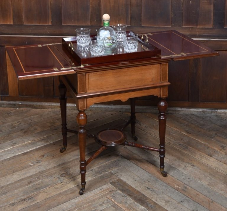 Edwardian Mahogany Cocktail Cabinet Table by Thornhill & Co., London - SAI4323