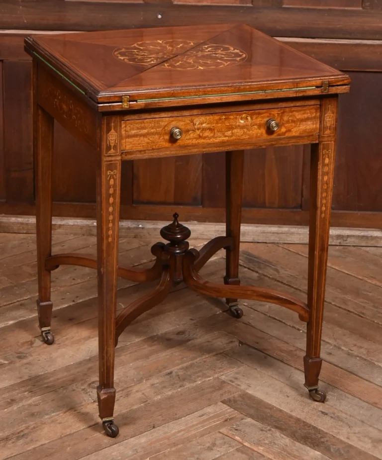 Edwardian Mahogany Envelope Card Table SAI4317