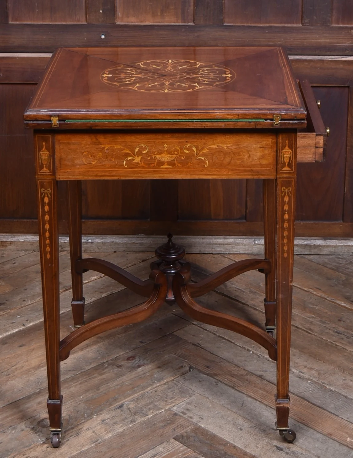 Edwardian Mahogany Envelope Card Table SAI4317 Antique Tables 13 Edwardian Mahogany Envelope Card Table SAI4317 - Image 13