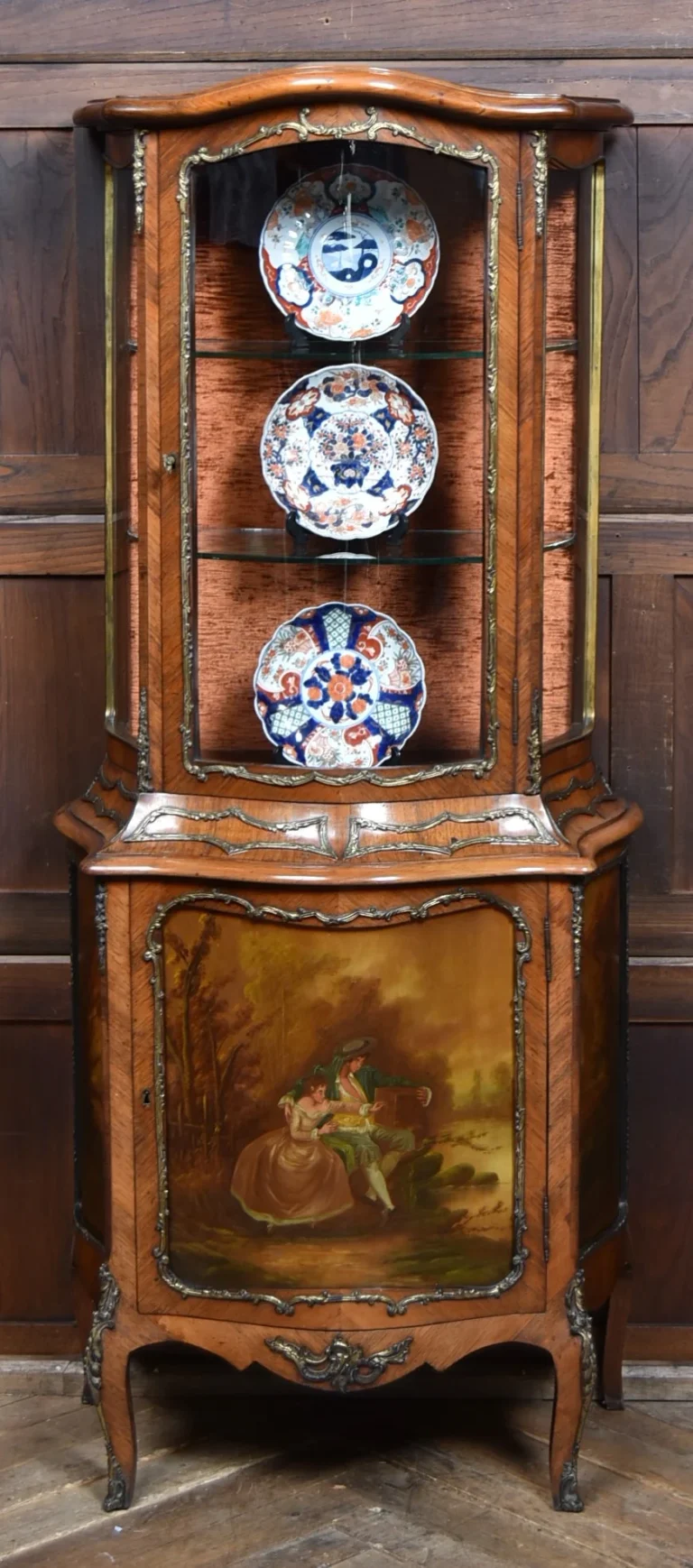 French Walnut Vitrine Cabinet SAI4319