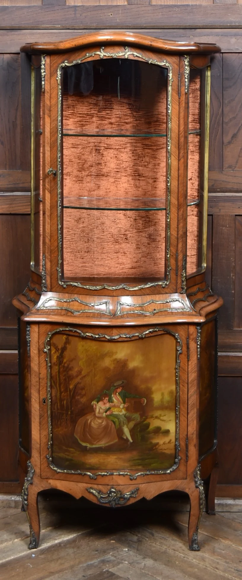 French Walnut Vitrine Cabinet SAI4319 Antique Cabinets 2 French Walnut Vitrine Cabinet SAI4319 - Image 2