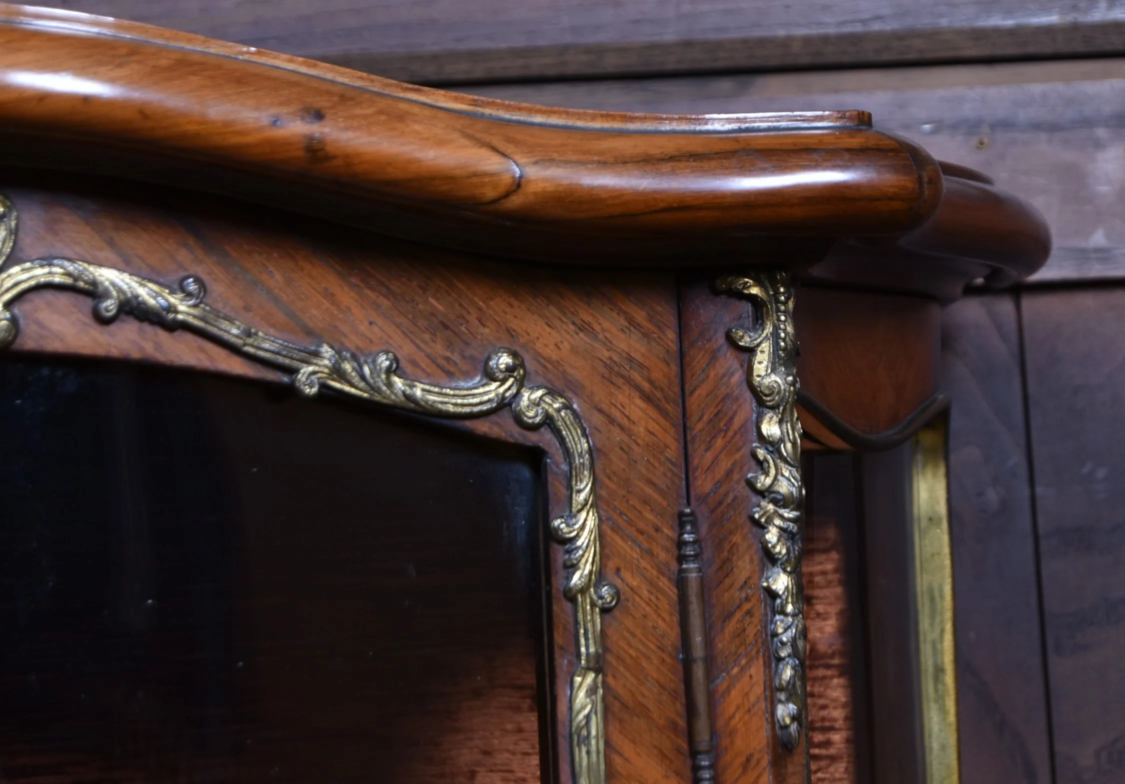French Walnut Vitrine Cabinet SAI4319 Antique Cabinets 6 French Walnut Vitrine Cabinet SAI4319 - Image 6