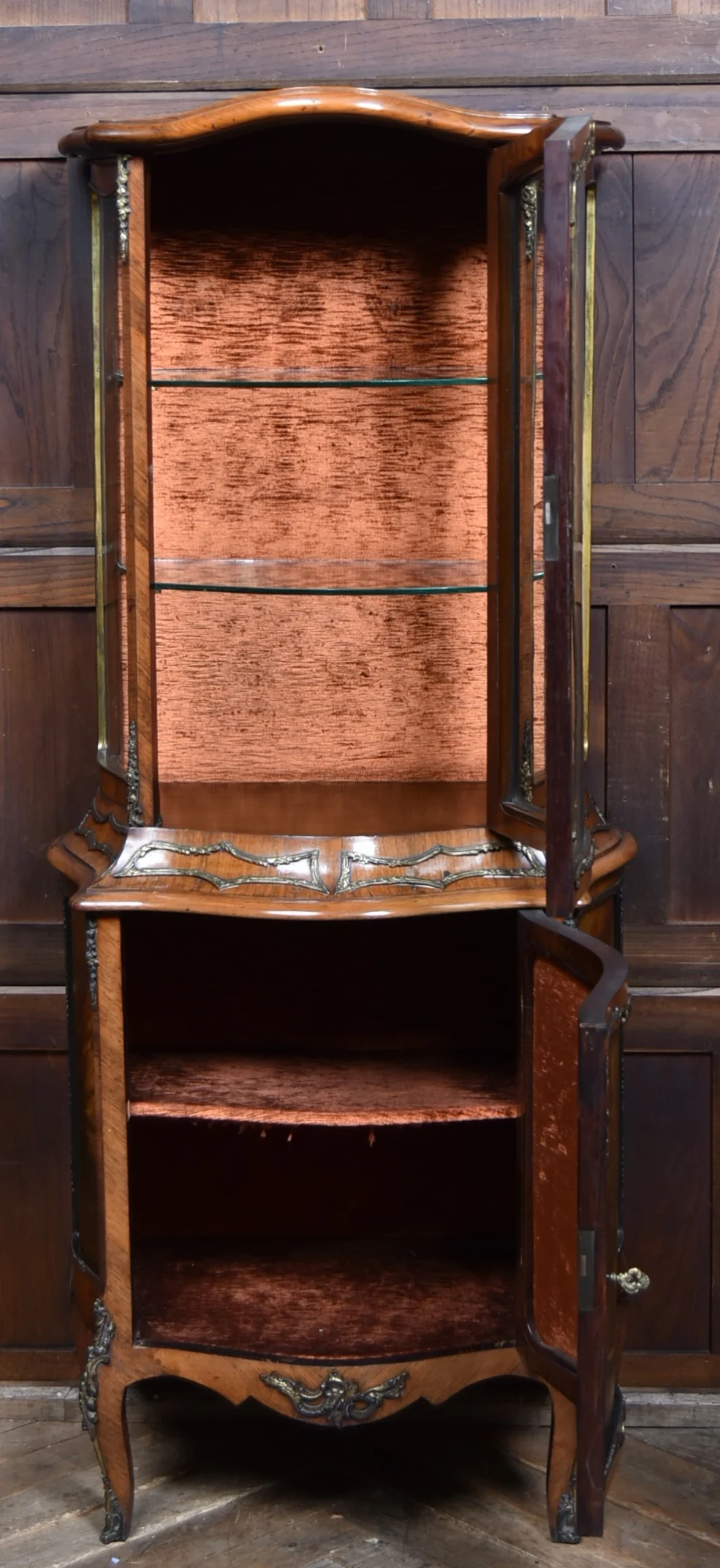 French Walnut Vitrine Cabinet SAI4319 Antique Cabinets 8 French Walnut Vitrine Cabinet SAI4319 - Image 8