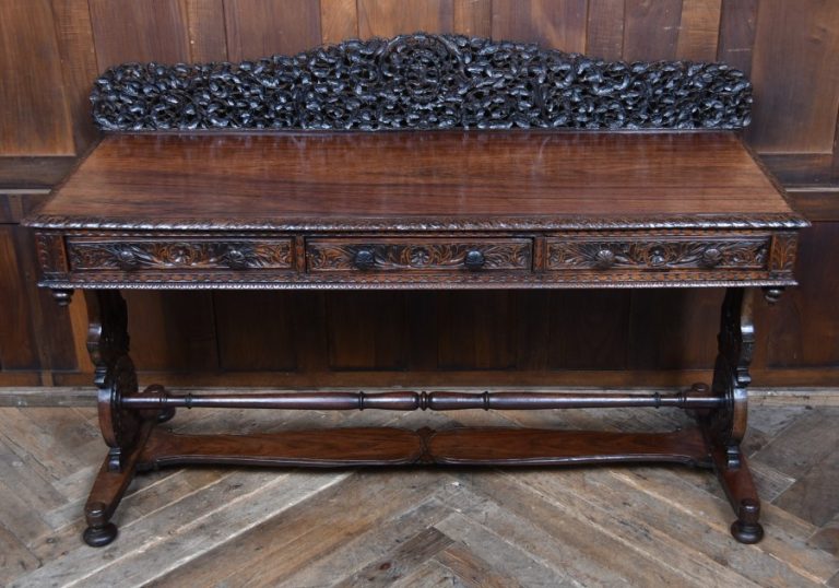 Padouk Carved Side Table SAI4302