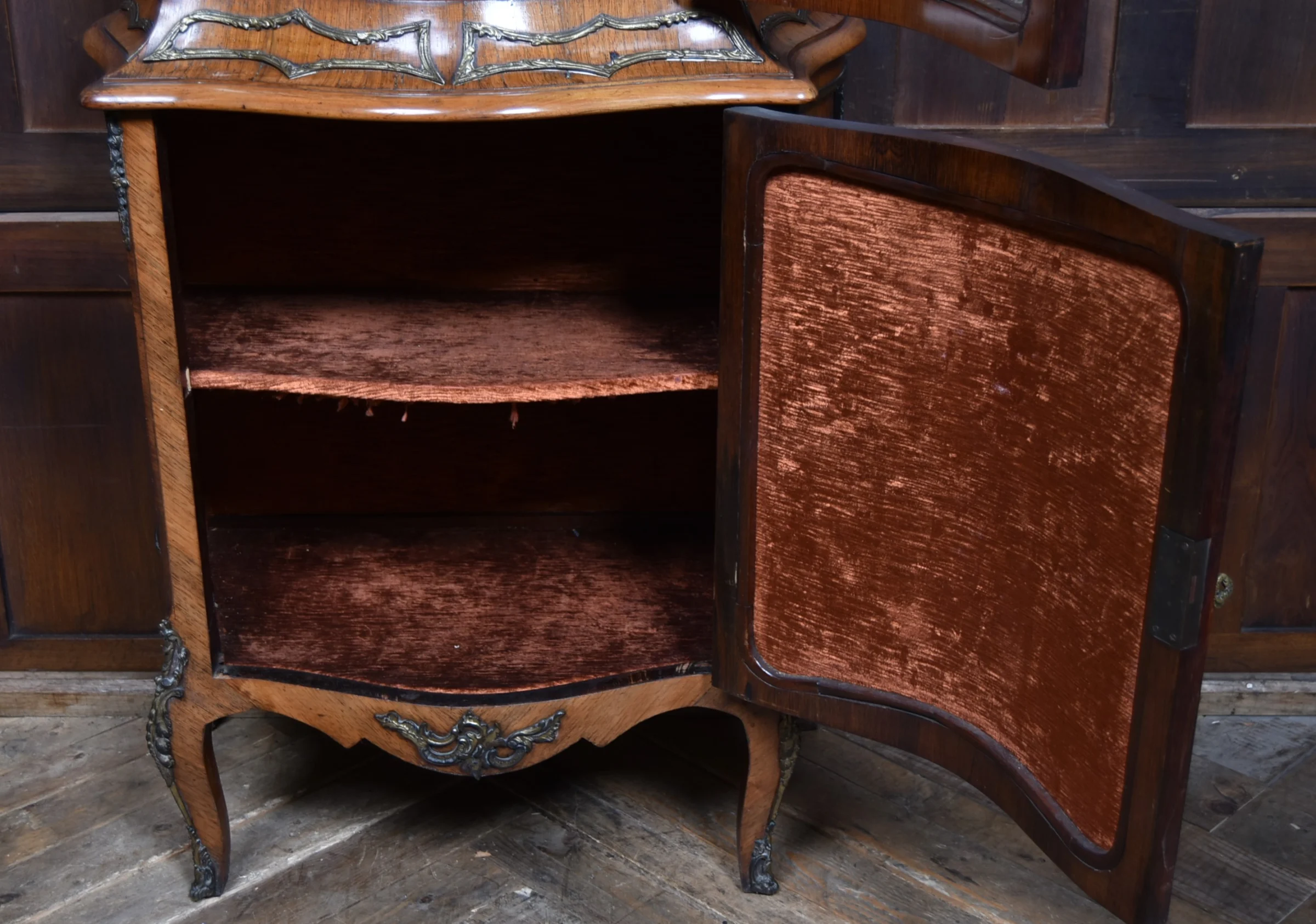 French Walnut Vitrine Cabinet SAI4319 Antique Cabinets 10 French Walnut Vitrine Cabinet SAI4319 - Image 10