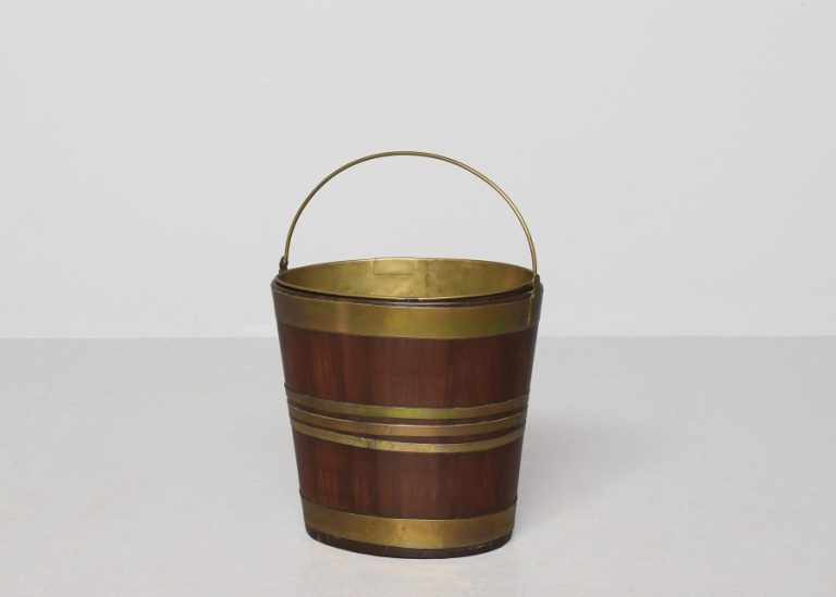 Georgian Dutch Mahogany and Brass Bound Tea Bucket