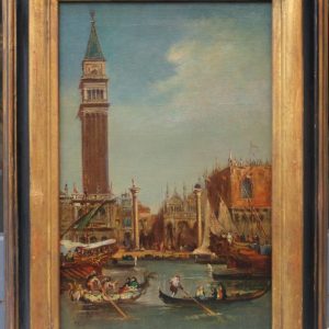 Gondolas in front of St. Mark Square, Venice by Italian painter, late 19th century