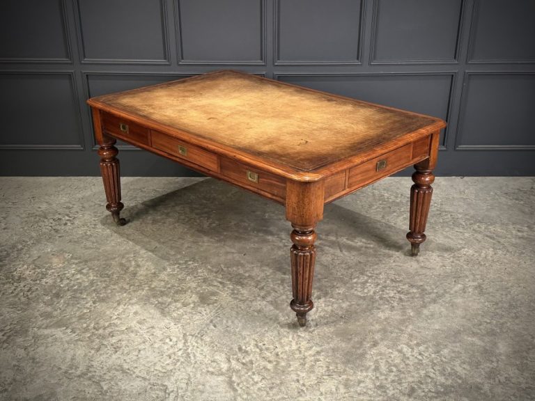 Large Victorian Mahogany Partners Writing Table