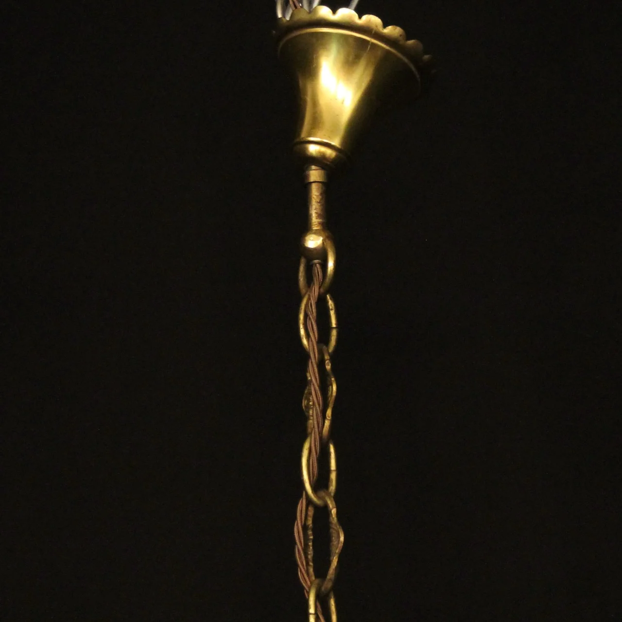 French Gilded 9 Light Antique Chandelier Antique Lighting 10 French Gilded 9 Light Antique Chandelier - Image 10