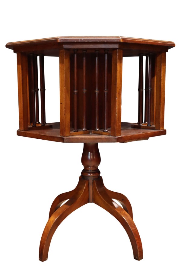 Edwardian Mahogany Octagonal Revolving Bookcase Circa 1900