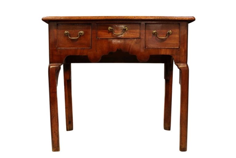 George II Mahogany Lowboy with Three Drawers, Circa 1750