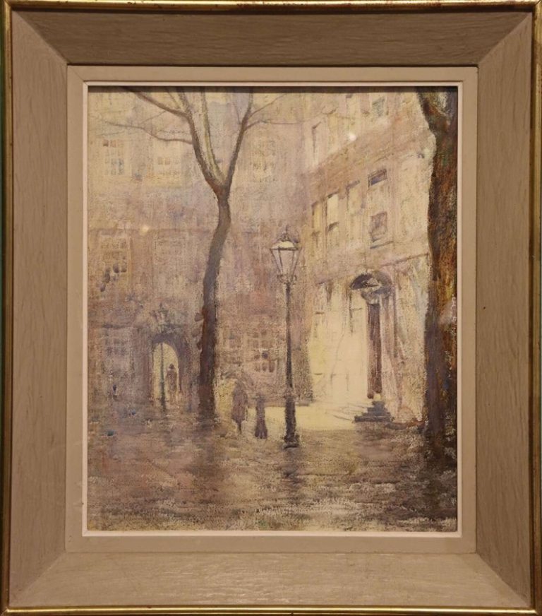 J. F. Barry Pittar (1880–1948) – Pump Court, The Temple, London – Mixed Media