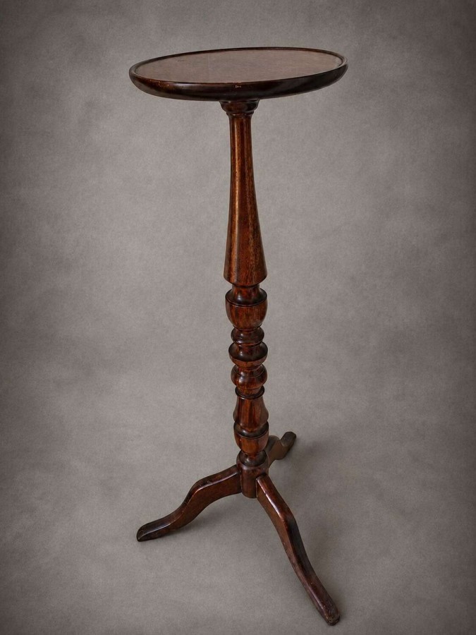 Vintage Mahogany Torchiere Plant Stand 1M Tall