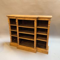 Victorian Oak Breakfront Bookcase
