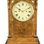 A Stunning Burr Walnut Scottish Bracket Clock With Bracket Circa 1830
