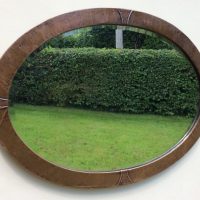 Arts and Crafts Large Copper Mirror