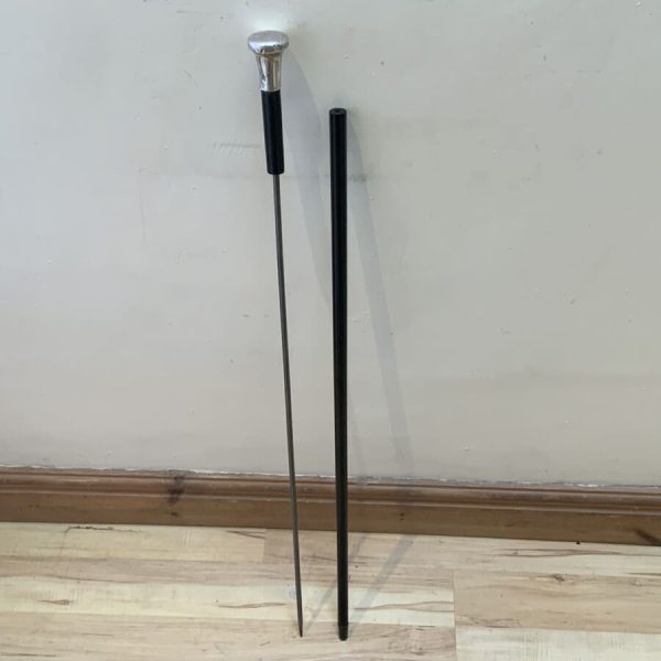 Gentleman’s walking stick sword stick with silver handle