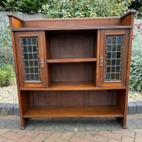 Arts &amp; Crafts Walnut Bookcase Cabinet