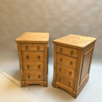 Pair Gothic Bedside Chests Of Drawers