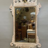 fret cut bleached wall mirror