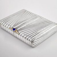 Antique Art Deco Solid Silver &#038; 14k Gold Russian Case Faberge