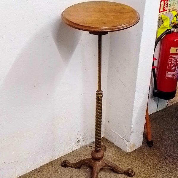 Antique Cast Iron Base Adjustable Table