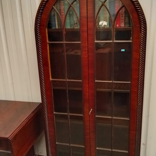 Antique Dome Top Cabinet Bookcase