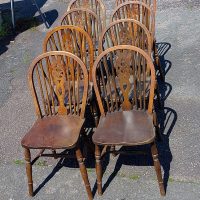 1920&#8217;s Set of 8 Country Kitchen Dining Chairs
