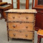 Good Antique Bamboo Small Chest of Drawers