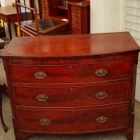 Small Antique Bow Front Chest