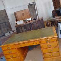 Antique Style Walnut Partners Desk