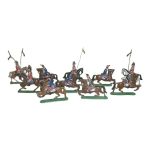 Antique Pewter Cavalry Soldiers, 10 piece.