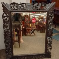 Good Antique French Oak Mirror