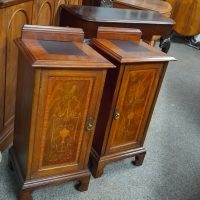 Good Antique Pair of Bedside Tables Cabinets